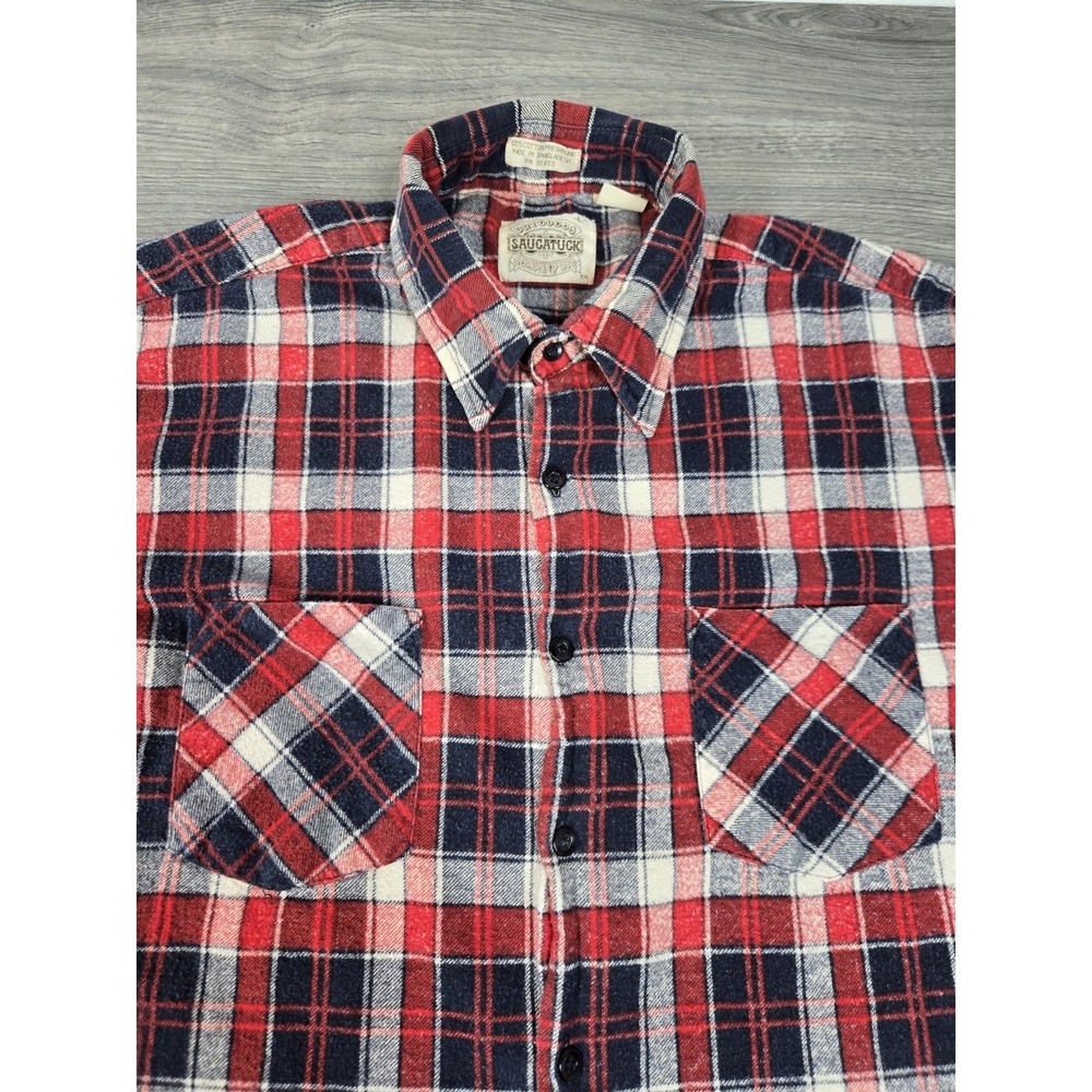 Saugatuck Flannel Shirt‎ Mens Large Red Dry Goods Company Gorpcore